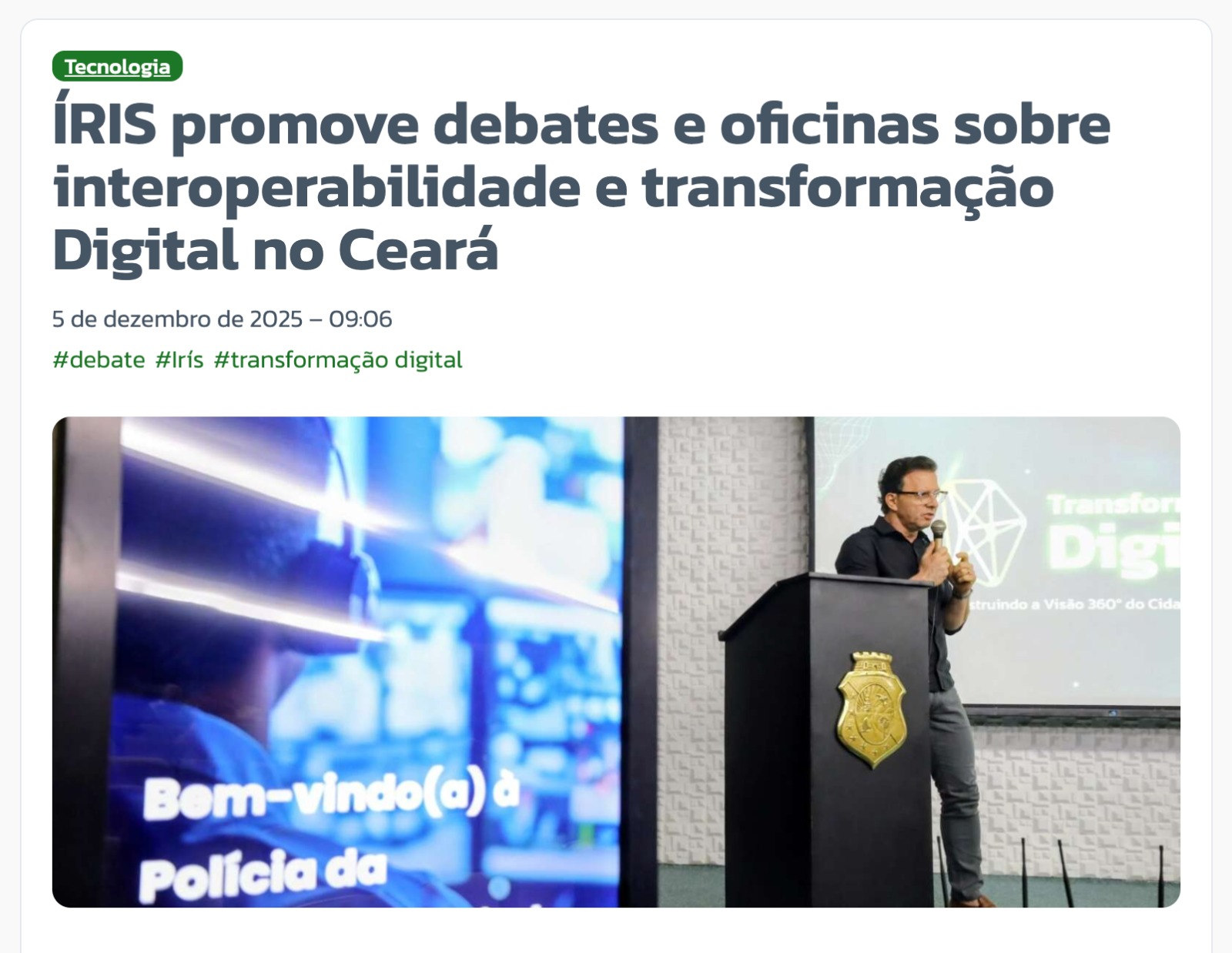 Oficina ÍRIS no Ceará